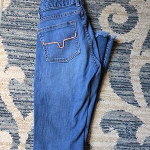 Kimes Ranch Blue Ankle Jeans with Orange Stitching